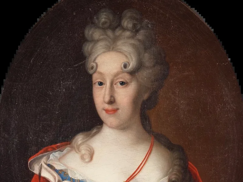 1654-Daniel de Savoye - Ritratto di signora in abito blu